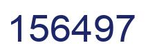 Number 156497 blue image