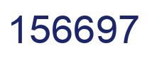 Number 156697 blue image