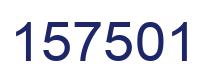 Number 157501 blue image