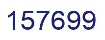 Number 157699 blue image