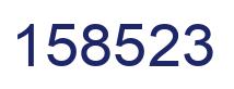 Number 158523 blue image