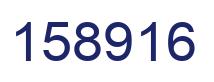 Number 158916 blue image