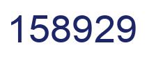 Number 158929 blue image