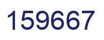 Number 159667 blue image
