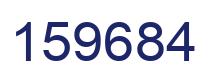 Number 159684 blue image