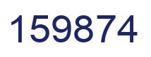 Number 159874 blue image