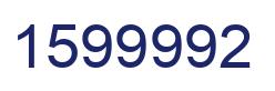 Number 1599992 blue image