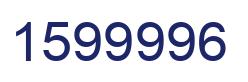 Number 1599996 blue image