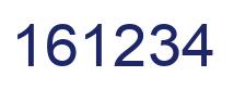Number 161234 blue image