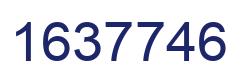 Number 1637746 blue image
