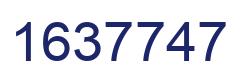 Number 1637747 blue image