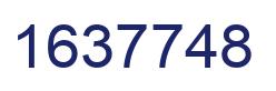 Number 1637748 blue image