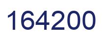Number 164200 blue image