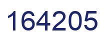 Number 164205 blue image
