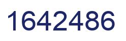 Number 1642486 blue image