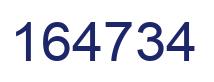 Number 164734 blue image