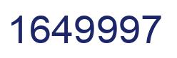 Number 1649997 blue image