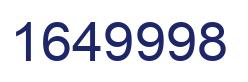 Number 1649998 blue image