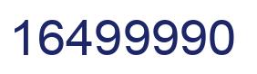 Number 16499990 blue image