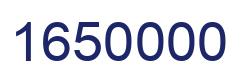 Number 1650000 blue image