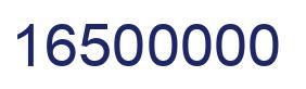 Number 16500000 blue image