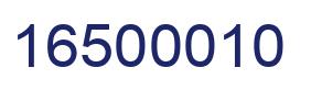 Number 16500010 blue image