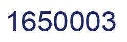 Number 1650003 blue image