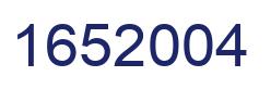 Number 1652004 blue image
