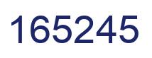 Number 165245 blue image