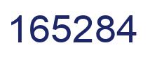 Number 165284 blue image
