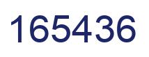 Number 165436 blue image