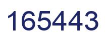Number 165443 blue image