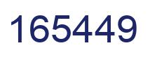 Number 165449 blue image