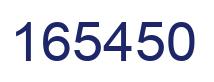 Number 165450 blue image