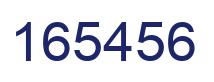Number 165456 blue image