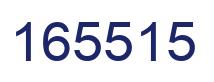 Number 165515 blue image
