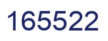 Number 165522 blue image