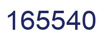 Number 165540 blue image