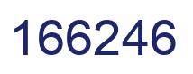 Number 166246 blue image