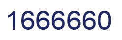 Number 1666660 blue image