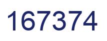 Number 167374 blue image