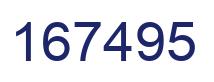 Number 167495 blue image