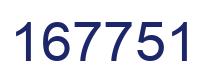 Number 167751 blue image