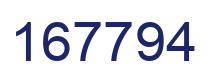 Number 167794 blue image