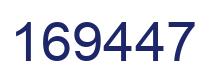 Number 169447 blue image