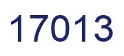 Number 17013 blue image