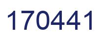 Number 170441 blue image