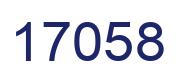 Number 17058 blue image
