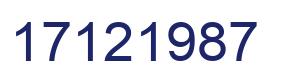 Number 17121987 blue image