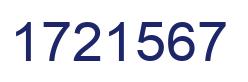 Number 1721567 blue image